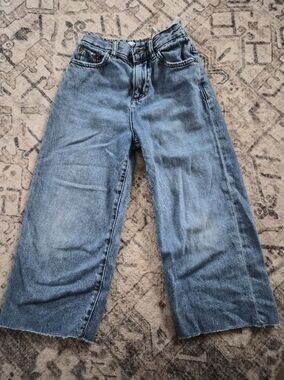 Zara Kids Wide-Leg Jeans in Light Blue Denim